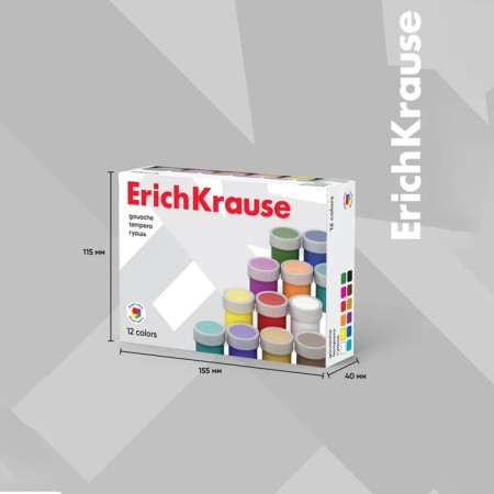 Gouache 12 colors x 17 ml, erichkrause, in cardboard packaging-5