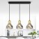 Suspended lamp RIVOLI KASSANDRA 3118-303 3CH14, 40W, black, brass