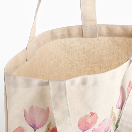 Bag Schoper "Tulips 35 x 0.5 x 40, departure without lightning, without lining, white-4