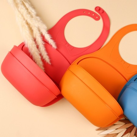 Blooper for feeding plastic with pocket coneiner, pink color-6