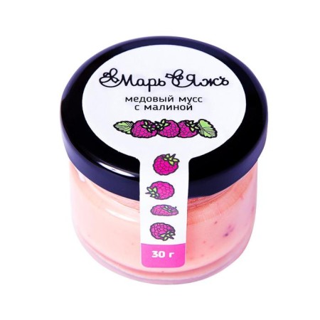 Honey mousse "Mary & Yazh", with raspberries, 30 g-3