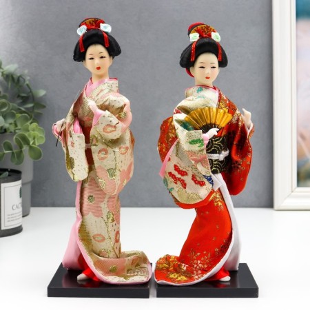 Collective doll "Geisha with fan" MIX 27x9.5x9.5 cm