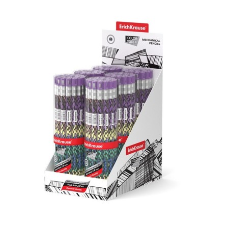 Mechanical pencil Erichkrause "Colortouch Purple Python", Grifel D = 2.0 mm, with a grief, "Soft-Touch" case with a design, in a tube-5