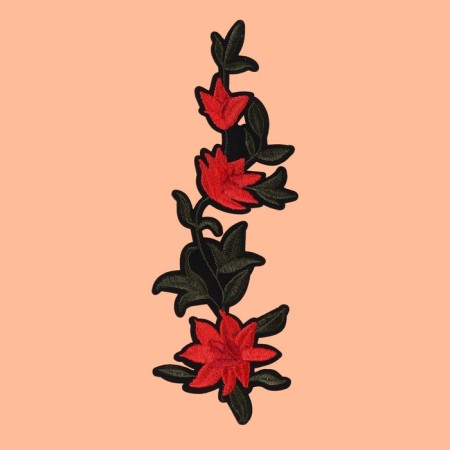 Thermal appliance "Flowers", 20 × 7 cm, red color-1