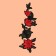 Thermal appliance "Flowers", 20 × 7 cm, red color