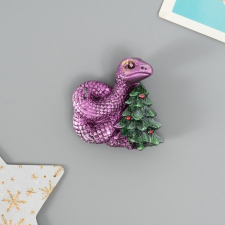 Magnet Polystone "New Year's snake" mix 6x1.5x5 cm-1
