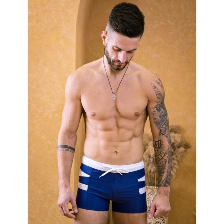 Male bathing panties, size 50, blue, white color-3