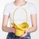 Wicker basket, bamboo, yellow, with a bend, (hat)