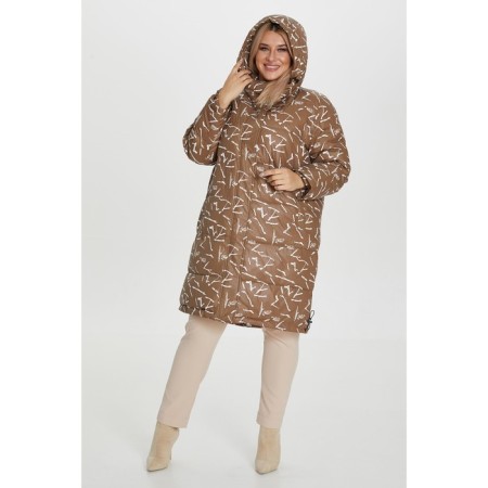 Female coat, size 56, brown color-2