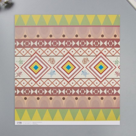 Scrapbooking "Ethnic" density 180 grams set 5 pcs 30.5x32 cm-2