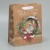Craft vertical “Hare and Wreath” package, MS 18 x 23 x 10 cm, New Year