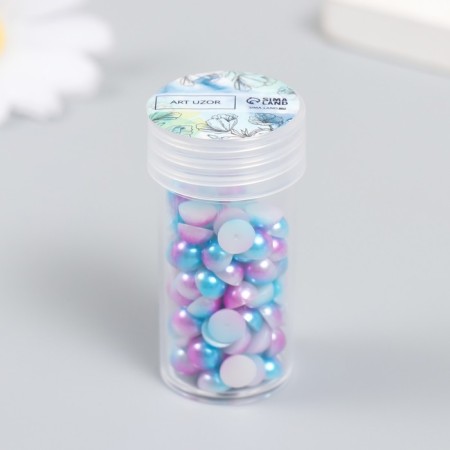 Decor "Purple-blue-blue" d = 6 mm 10 g 200 pcs 5x2.5 cm-1