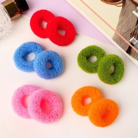 Hair elastic band "Mahrushka" (set 2 pcs) 3 cm, mix-1