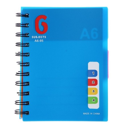Notepad on the crest A6, 100 sheets, line, plastic cover, with dividers, classic, mix-2