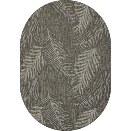 Oval Merinos Kair, size 120x170 cm, Gray color