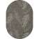 Oval Merinos Kair, size 120x170 cm, Gray color