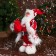 Santa Claus "with boxes gift and flashlight" 31 cm, red