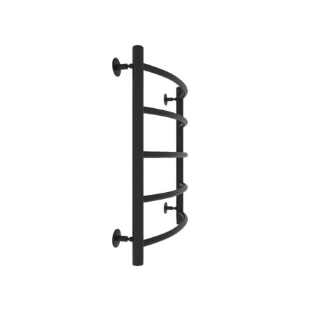 Water towel "Sanprise" Classic P5, 500x600 mm, lower connection., Black matte-7