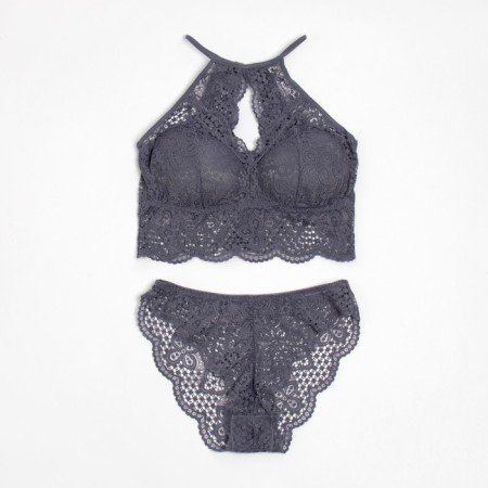 Female set (top, panties) Gray color, size 42-44