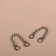 Clothing chain, 0.9 × 10 cm, 2 pcs, silver color