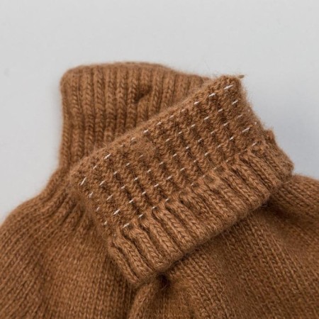 Female gloves from Mongolian wool, red, size 17-19-2