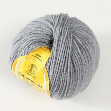 Yarn "caramel" 100% acrylic 175m/50g (168 St. Gray)-1
