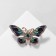 Brooch "Butterfly" Peacock Eye, the color of blue-turquoise in gold