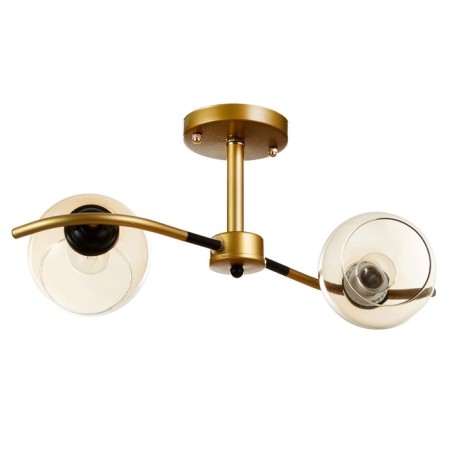 Merli chandelier 2he27 40W black and gold 48x26x27 cm Bayerlux