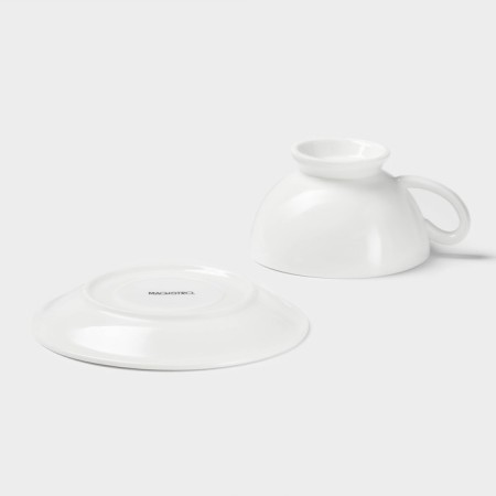 Tea steam porcelain Magistro "Blanche", 2 items: a cup 250 ml, a saucer d = 15.5 cm, white color-5