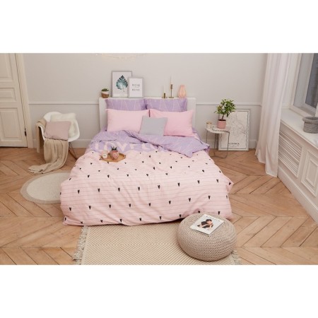 Bed linen "Ethel" euro Violet Love 200*217 cm, 240*220 cm, 70*70 cm - 2 pcs-7