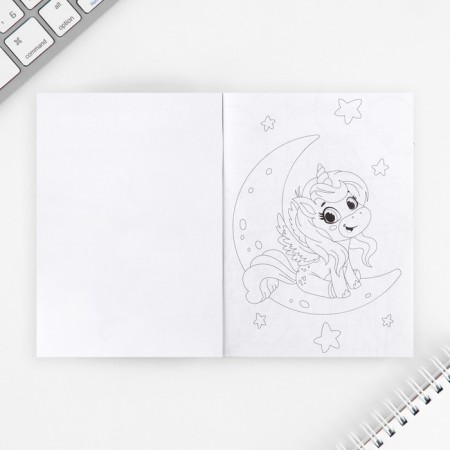 Set of notebook A6, 32 sheets, stickers, magnetic bookmarks "Cute kitten"-6