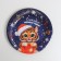 A set of paper utensils "Happy New Year" tigernok in a cap