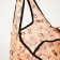 Household bag without fastening, folding, beige color