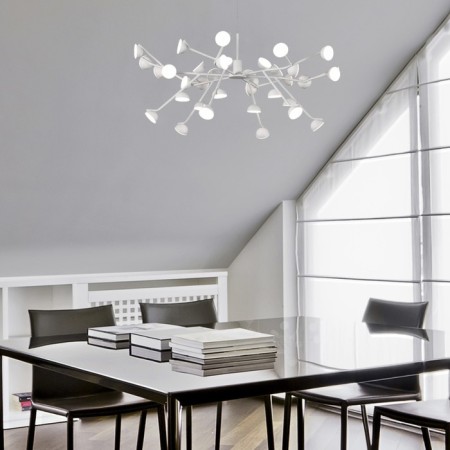 Suspended chandelier Mantra Adn, Led, 5500lm, 3000k, 350 mm, matte white color-4