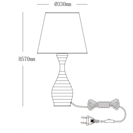 Board Lamp "Salon", size 33x56x33 cm, 60W 1xe27 IP 20-4