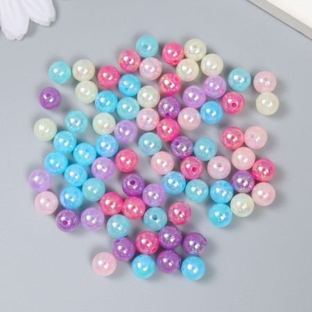 Beads for creativity Plastic "Pearlian ball. Tender assorted" Nr 20 g d = 0.8 cm