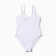 Swimsuit Assigned female plain minaku color white, size 44