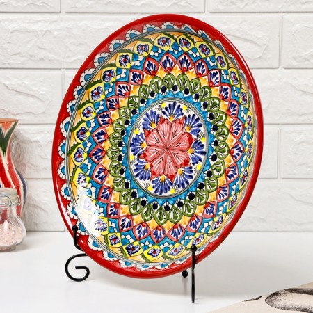 Largan Rishtan ceramics "Patterns", 32 cm, red-2