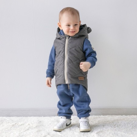Beginning children's insulated kinderlitto "Orsetto", height 86-92 cm, color graphite-6