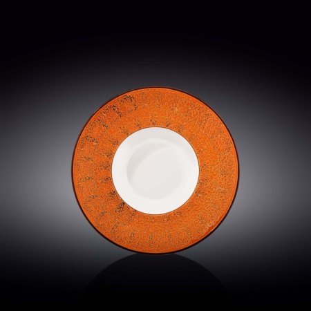 Deep plate Wilmax England Splach, D = 22.5 cm, 1.1 l, Orange color