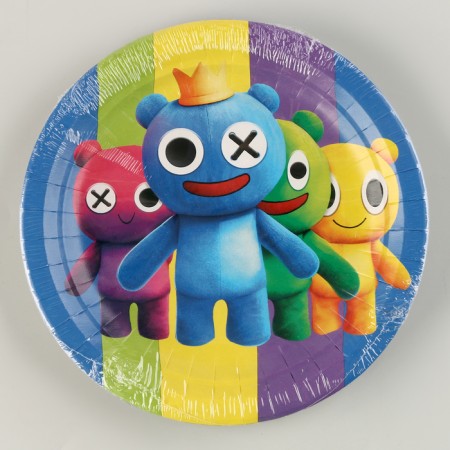 Disposable paper plate "Happy Birthday", 18 cm-2