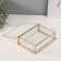 Casket Glass with a metal frame "Lotus" Transparent white 16x24x7 cm