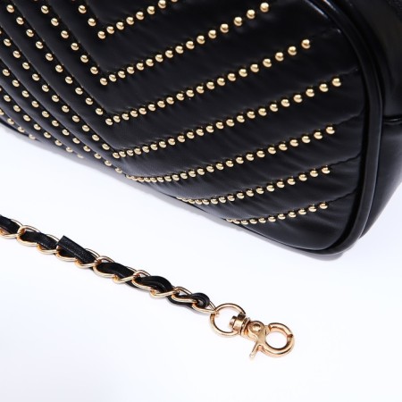 Bag Cross-Bodi with a zipper, black color-5
