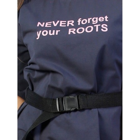 Women's dress Never Forget Your Roots, Size 54, Gray Color-3