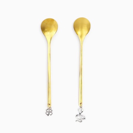 Tablespoons souvenir New Year's "Happy New Year" 2 pcs., 14.8 x 2.7 cm-5