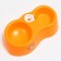 Double round bowl, 27 x 16 x 6.5 cm, orange