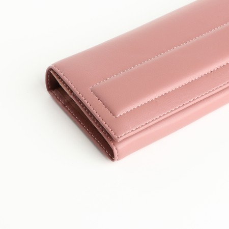 Women's wallet on magnets, pink color-2