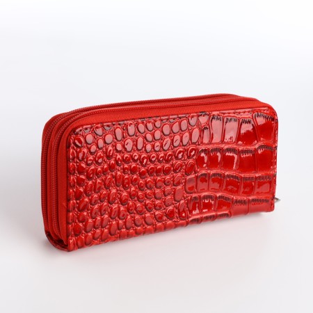 Women's wallet on lightning, red color-1
