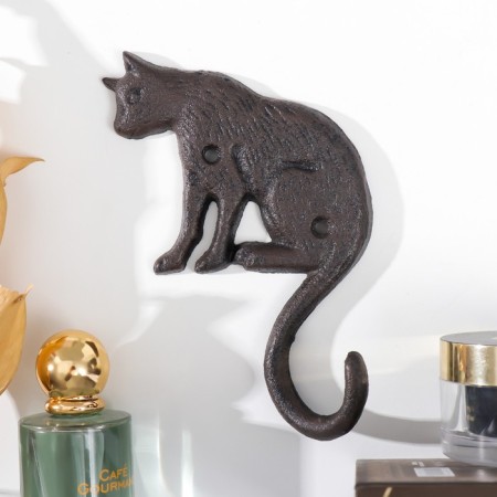 Decorative metal hook "cat" 9x3x18 cm