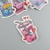 Stickers Plastic "Flowers of Love" set 60 pcs 10x12 cm